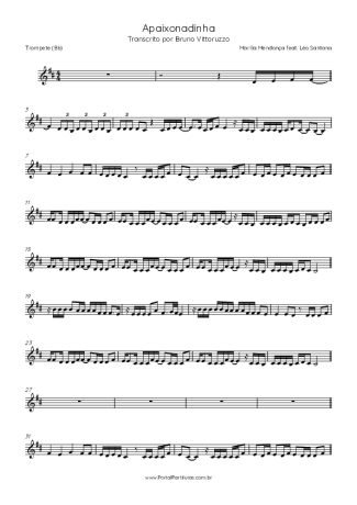 33755 Sheet music - Apaixonadinha - Trumpet