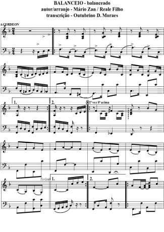 1875 Sheet music - Balanceio - Accordion