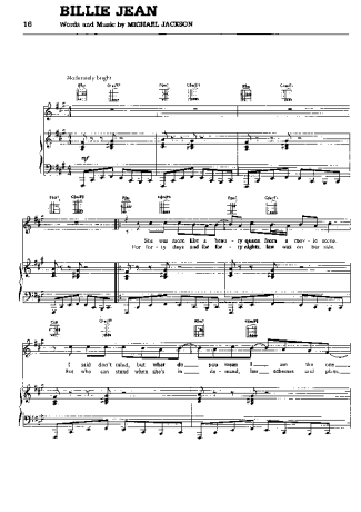 1697 Sheet music - Billie Jean - Piano