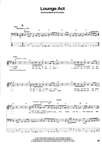 19231 Sheet music - Lounge Act - Bass