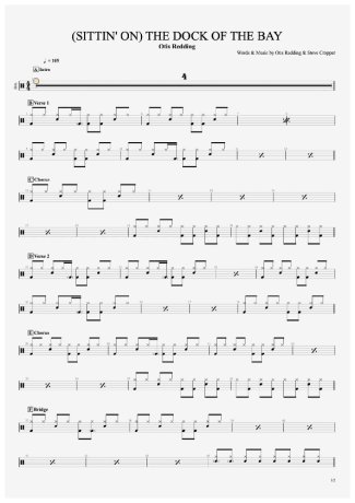 33774 Sheet music - (Sittin´On) The Dock Of The Bay - Drums