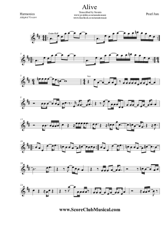 6581 Sheet music - Alive - Harmonica