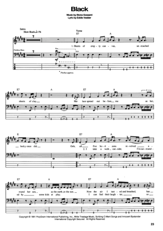 23457 Sheet music - Black - Bass