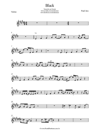 22797 Sheet music - Black - Violin