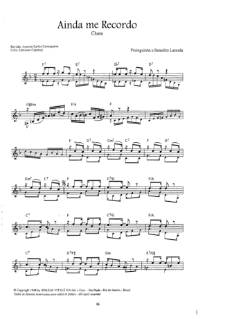 16907 Sheet music - Ainda Me Recordo - Mandolin