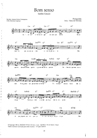 16911 Sheet music - Bom Senso - Mandolin