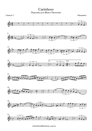 8053 Sheet music - Carinhoso - Clarinet (C)