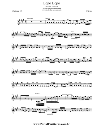 4344 Sheet music - Lepo, Lepo - Clarinet (C)