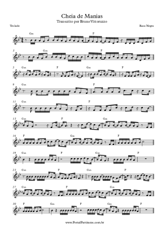 15801 Sheet music - Cheia De Manias - Keyboard