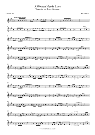 25446 Sheet music - A Woman Needs Love - Clarinet (C)