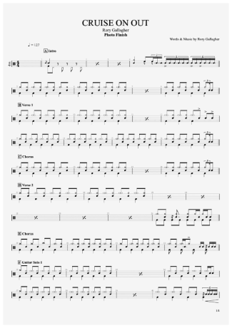 34223 Sheet music - Cruise On Out - Drums
