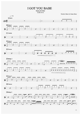 35002 Noten - I Got You Babe - Schlagzeug