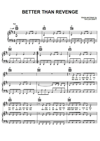 43453 Sheet music - Better Than Revenge - Piano