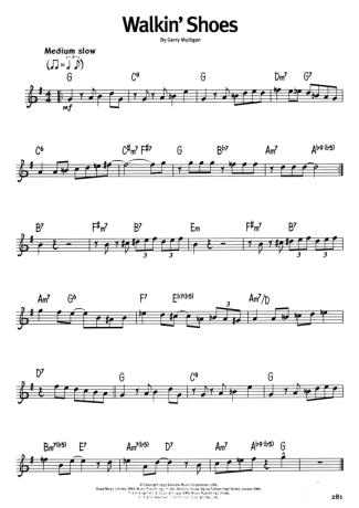 16596 Sheet music - Walkin Shoes - Keyboard