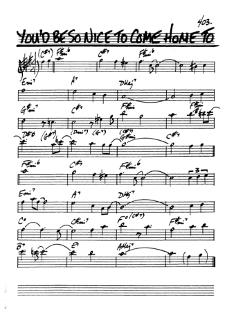 10986 Sheet music - Youd Be So Nice To Come Home To - Alto Saxophone