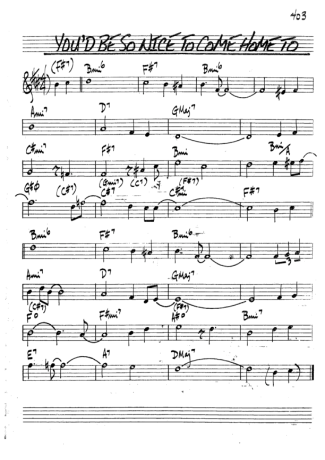 11994 Sheet music - Youd Be So Nice To Come Home To - Tenor Saxophone Soprano (Bb)