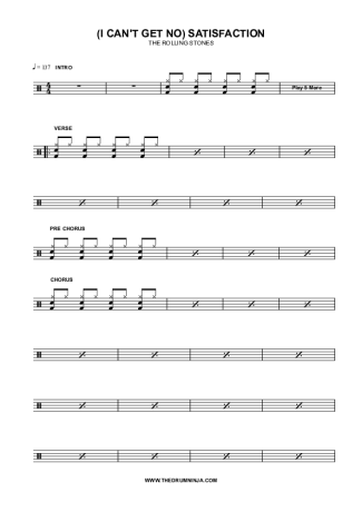 8726 Sheet music - (I Can´t Get No) Satisfaction - Drums