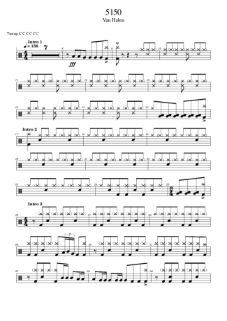 42846 Sheet music - 5150 - Drums