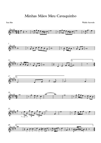 8126 Sheet music - Minhas Mãos Meu Cavaquinho - Alto Saxophone