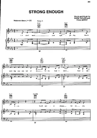 Strong Enough - Cher | Bladmuziek voor Piano | PDF-download