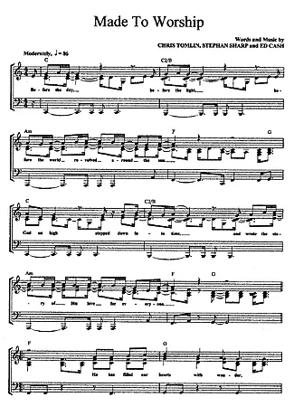 1434 Partitura -  Made to Worship - Piano