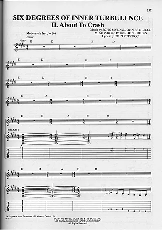 18380 Partitions - About To Crash - Guitare