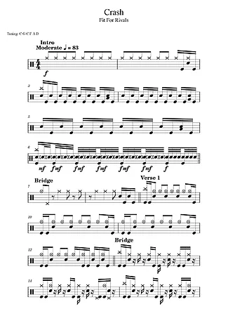 41020 Partitur - Crash - Drum
