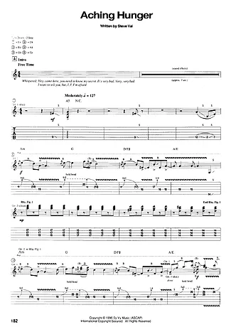 19416 Partitions - Aching Hunger - Guitare