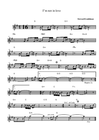 10cc  score for Alto Saxophone