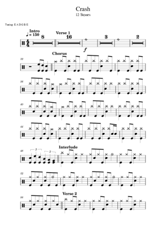 Score for Drums