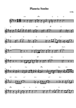 14 bis Planeta Sonho score for Alto Saxophone