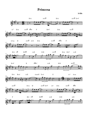 14 bis Princesa score for Tenor Saxophone Soprano (Bb)