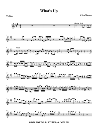 4 Non Blondes What´s Up score for Violin