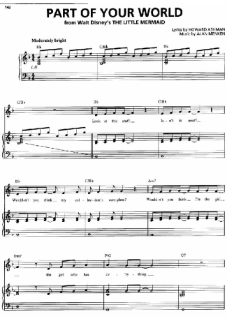 A Pequena Sereia  score for Piano