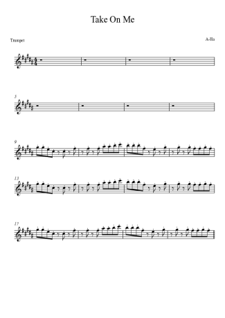 A-ha  score for Trumpet