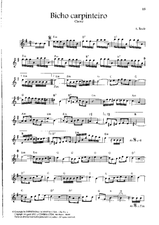 A. Reale Bicho Carpinteiro score for Flute