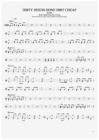 AC/DC  score for Drums