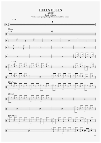 AC/DC  score for Drums