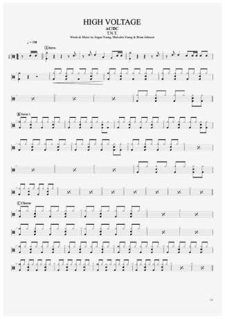 AC/DC  score for Drums