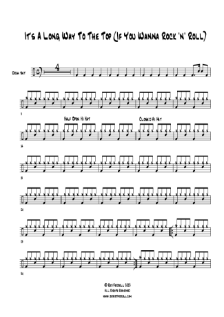 AC/DC  score for Drums