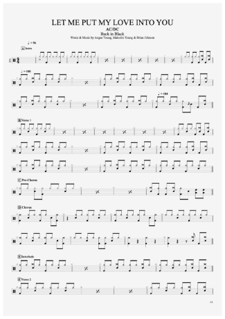 AC/DC  score for Drums