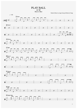 AC/DC  score for Drums