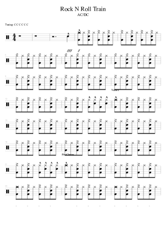 AC/DC Rock N Roll Train score for Drums