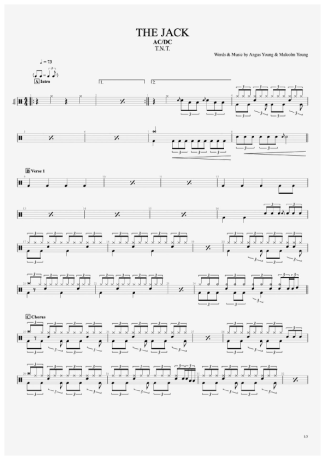 AC/DC  score for Drums