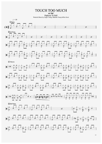 AC/DC  score for Drums