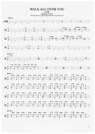 AC/DC  score for Drums