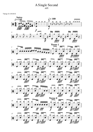 Score for Drums