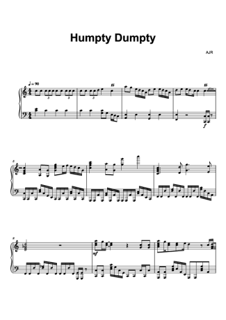 AJR  score for Piano