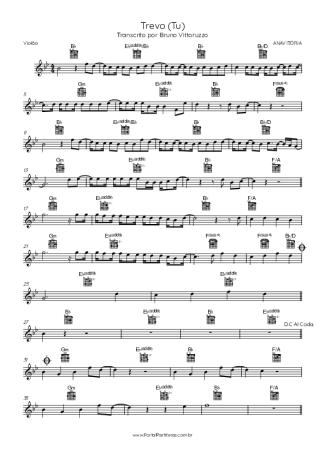 ANAVITÓRIA Trevo (Tu) score for Acoustic Guitar