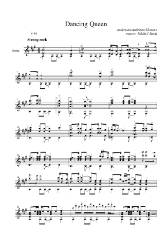 Abba  score for Acoustic Guitar